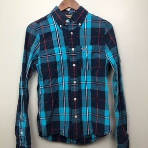 🌼Hollister Long Sleeve Button Up Shirt Mens Small